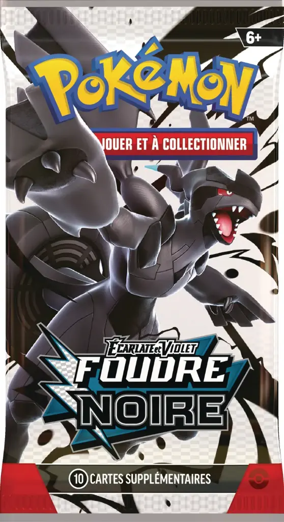 Pokémon JCC : Lot de 6 boosters Écarlate et Violet - EV 10.5 Foudre Noire FR - Précommande 22/08/25