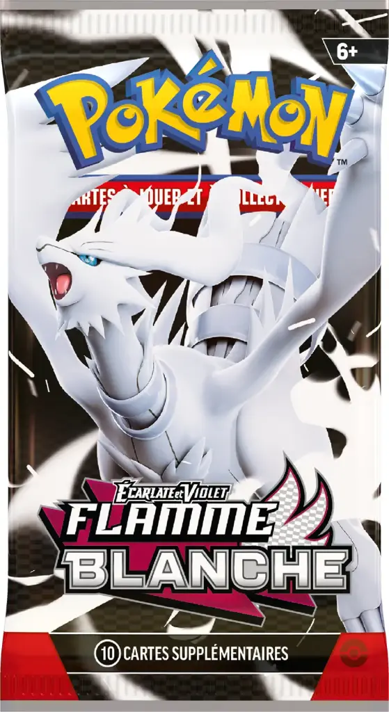 Pokémon JCC : Lot de 6 boosters Écarlate et Violet - EV 10.5 Flamme Blanche FR - Précommande 22/08/25