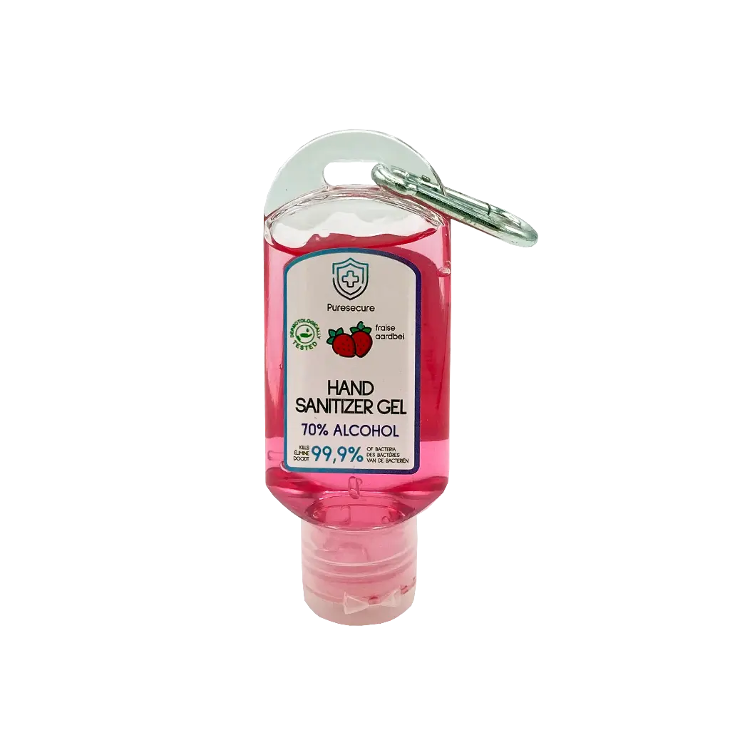 PureSecure - Gel Hydroalcoolique Main Senteur Fraise 50 ml