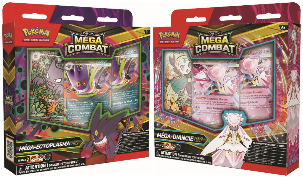 Pokémon JCC : Deck Méga-Combat - Méga-Ectoplasma-ex ou Méga-Diancie-ex - FR - Précommande 24/10/25