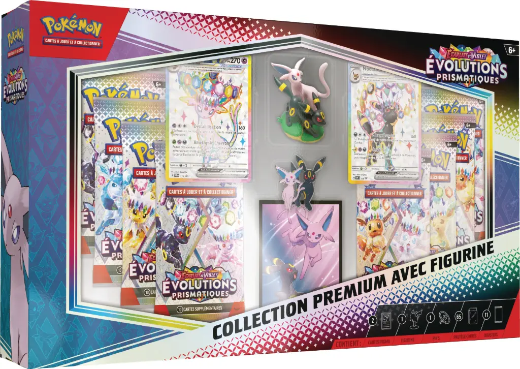Pokémon JCC - Écarlate et Violet - Collection Premium avec figurine EV 8.5 Évolutions Prismatiques - FR