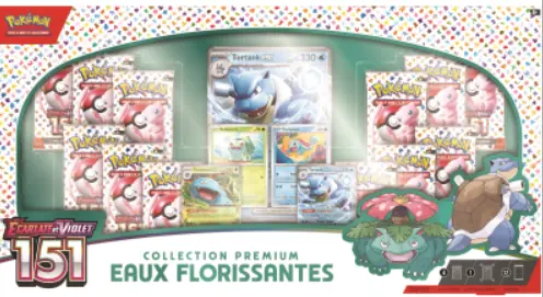 Pokémon JCC : Écarlate et Violet - 151 - Collection Premium EV3.5 Eaux Florissantes