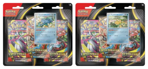 Pokémon - Méga-Évolution - Pack Blister de 3 Boosters ME01 Akwakwak ou Psykokwak - FR - Précommande 17/10/25