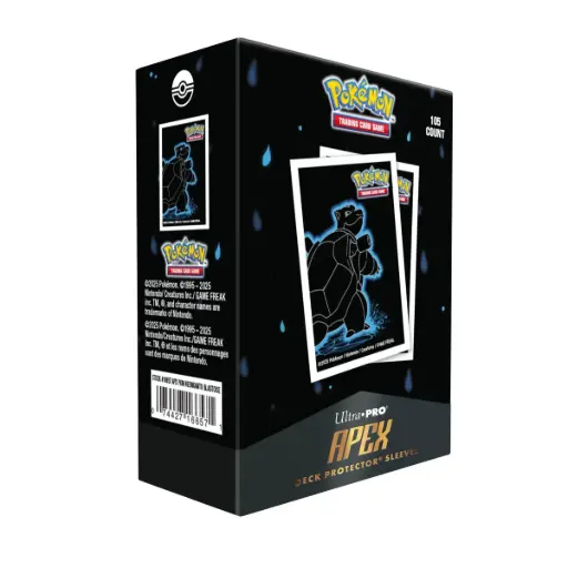 Sachet de 105 protèges cartes Apex Neon Kanto Tortank - Ultra Pro - Pokémon JCC - Précommande 31/12/2025