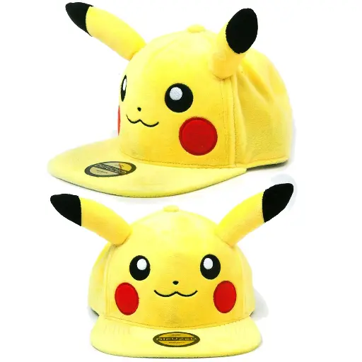 Pokemon Mode - Casquette PIKACHU - VERSION PELUCHE