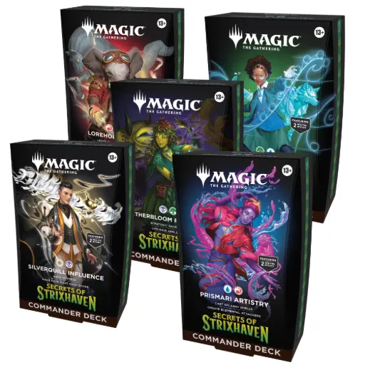 Magic: The Gathering - Secrets of Strixhaven Commander Deck Assortment (5 Commander Decks) - UK - Précommande 24/04/2026