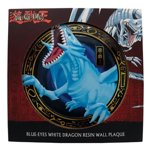 Yu-Gi-Oh! - Plaque de collection en résine Dragon Blanc aux Yeux Bleus 