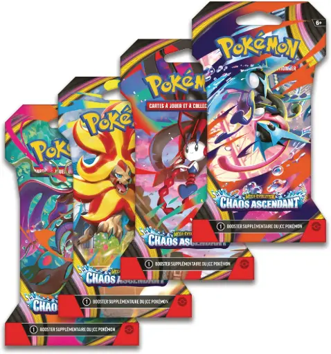 Pokémon JCC : Pack de Booster sous blister Méga-Évolution ME04 Chaos Ascendant (1 Booster aléatoire) - FR - Précommande 22/05/2026