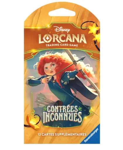 Disney Lorcana JCC : Contrées Inconnues - Booster sous blister (1x blister cartonné aléatoire) - FR